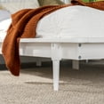 Walker Edison Queen Platform Spindle Bed, White