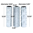 thumbnail image 5 of DecMode 4"W, 12"H Geometric Silver Ceramic Vase with Varying Patterns, Set of 3, 5 of 15