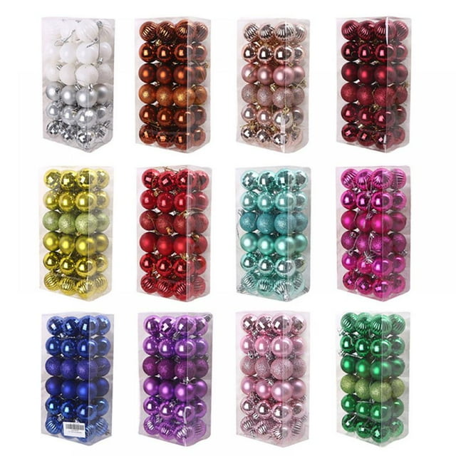 Winter Clearance 36 PCS Christmas Tree Balls 4cm Hanging Ball for Family Holiday Party