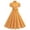 *1-Yellow, variant on Women's 1950s Swing Dress,Ladies Short Sleeve Dress,Lapel Button Dress For Women,Pink,S-2XL