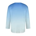 thumbnail image 3 of Mens Golf Polo Gradient Three Quarter Sleeve Soft Blend Fashion Mens Sprimg Clothing,A,L, 3 of 4