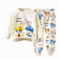 thumbnail image 5 of UAYOTSE Childrens Comfortable and Breathable Long Sleeved Home Clothes Cute Cartoon Pattern Pajama Set,Sizes 6-12 Months, 5 of 5
