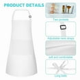 thumbnail image 3 of 10 Pack Kids Apron Adjustable Children Apron with 2 Pockets Chef Painting Apron for Cooking Baking Painting White, 3 of 7