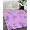 thumbnail image 3 of Ahgly Company Machine Washable Indoor Square Transitional Heliotrope Purple Area Rugs, 5' Square, 3 of 7