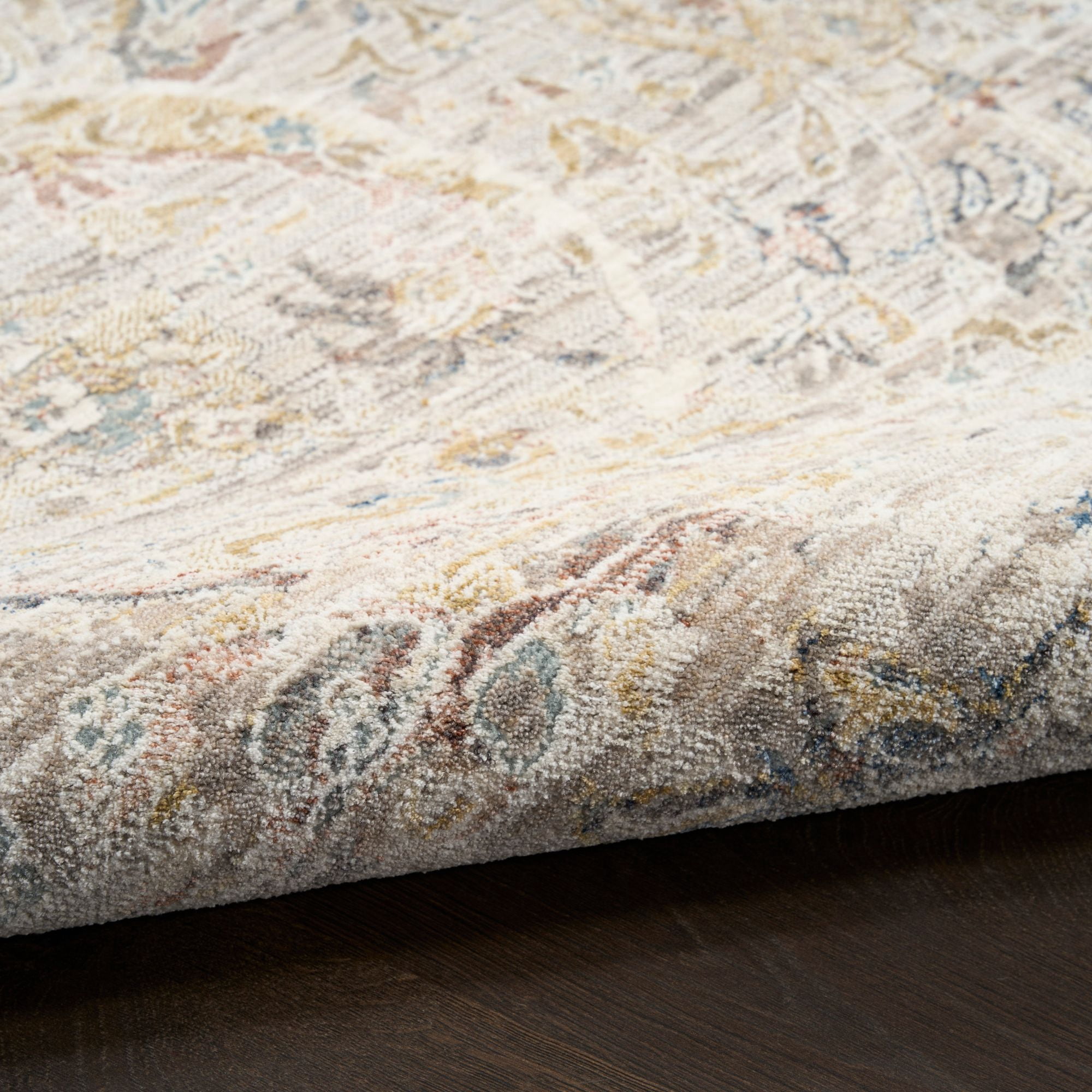 Nourison Heirloom Blend 2'2" x 10' Light Grey Vintage Indoor Rug