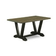 thumbnail image 3 of East West Furniture V-Style 5-piece Wood Kitchen Table and Chair Set in Black, 3 of 3