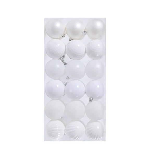 36Pieces Stylish Christmas Sphere Ornament Elegant Christmas Sphere Baubles For Festival Home And Store Decoration