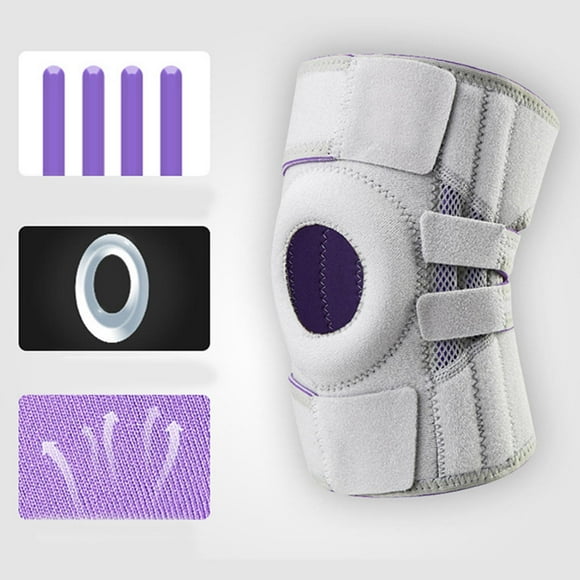 Rodilleras para el dolor de Rótula Almohadilla de protección Ajustable antideslizante Rodillera para artritis Menisco Desgarro Entrenamiento , gris claro Macarena Rodilleras