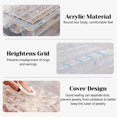 thumbnail image 6 of Yapicoco Earring Organizer, Acrylic Jewelry Organizer Box for Earrings Storage, Acrylic Jewelry Box Holder with 38 Small Compartment Trays, 3-Layer Travel Clear Jewelry Box Gift for Women, 6 of 7