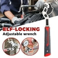 thumbnail image 2 of Self-Locking Adjustable Wrench, Vanadium Steel Anti-Slip Grip, 6-12 Inch, for Plumbing Mechanical & Automotive Work, 2 of 8