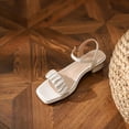 thumbnail image 3 of "YOWMNS Women's Summer Block Heel Open Toe Sandals, Stylish Casual Footwear", 3 of 5