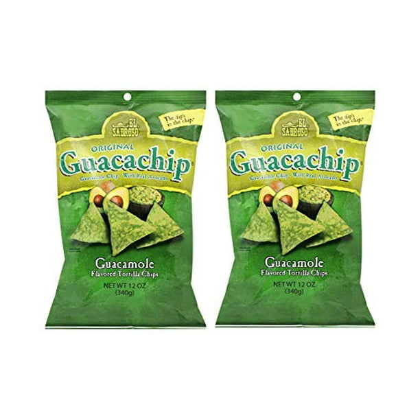 El Sabroso Guacamole Tortilla Chips 12 oz. Bags (2 Bags)