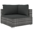 thumbnail image 2 of vidaXL 10 Piece Garden Lounge Set with Cushions Poly Rattan Grey, 2 of 5