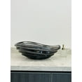 thumbnail image 4 of Transparent gray Glass Vessel Sink, Modern Vanity Bowl with Pop-Up Drain for Bathroom | LAV-FWS101, 4 of 8