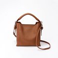 thumbnail image 2 of Nuevo bolso de hombro de alta calidad para mujer 2024, de piel de vaca auténtica, versátil y moderno, bolso tipo cubo para mujer, bandolera para niñas, 2 of 5