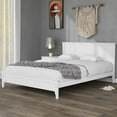 thumbnail image 2 of Bellemave Queen Size Modern Wood Platform Bed, White, 2 of 6