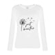 thumbnail image 2 of Qarigey Suéter de niña de manga larga con cuello para mujer, suéter de mujer de poliéster informal suelto con estampado de cuello Prendas para la parte del cuerpo Blanco S, 2 of 3