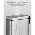 thumbnail image 3 of SONGMICS Basurero de Baño, 2.6 Galones (10 L) Bote de Basura Pequeño con Tapa, Delgado para Espacios Pequeños, Cubo de Basura de Acero Inoxidable, Cierre Suave, Plateado, 3 of 5