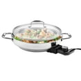 thumbnail image 4 of Poêle Électrique par Cucina Pro - Acier Inoxydable 18/10 avec Couvercle en Verre Trempé, Ronde 12 Pouces, 4 of 4