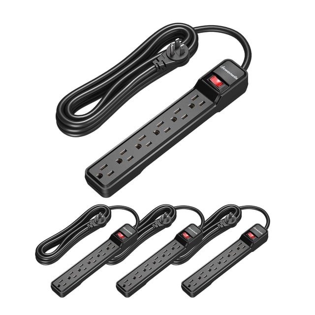 Power Strip DEWENWILS de 15 pies y 6 salidas con disyuntor de 15 A x4