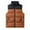 Brown, variant on ZVNAΖH Sports Puffer Vest Jacket for Men Lightweight Packable Outerwear Warm Winter Sleeveless Jacket for Golf Running