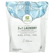 Grab Green 3-in-1 Laundry Detergent Pods, Stain Remover, Brightener, Fragrance Free, 60 Loads