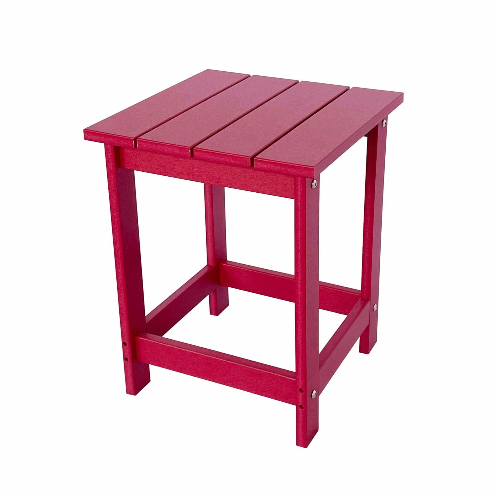 Shine Company Adirondack Indoor/Outdoor Square Plastic Side Table
