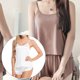thumbnail image 2 of Guardurnaity SANAG, 2 uds., conjunto de pijamas sin mangas con tirantes para mujer, ropa de dormir de satén de verano, camiseta de seda, ropa de Pijama Blanco METRO, 2 of 6