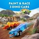 thumbnail image 2 of Blue Marble National Geographic - Kit de manualidades para coches de carreras de dinosaurios con retroceso, pintura de 3 coches de carreras de dinosaurios con 6 colores de pintura, juguetes de dinosau, 2 of 5