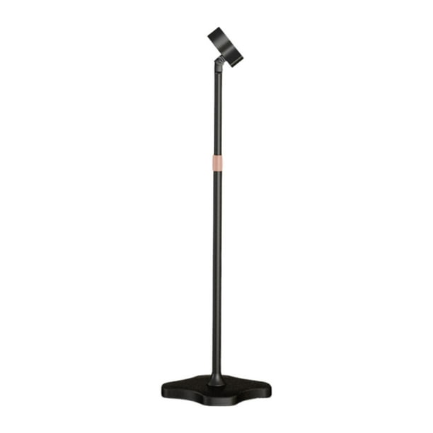 Soporte para secador de pelo giratorio de 360 grados con base pesada, altura ajustable en el piso y Negro