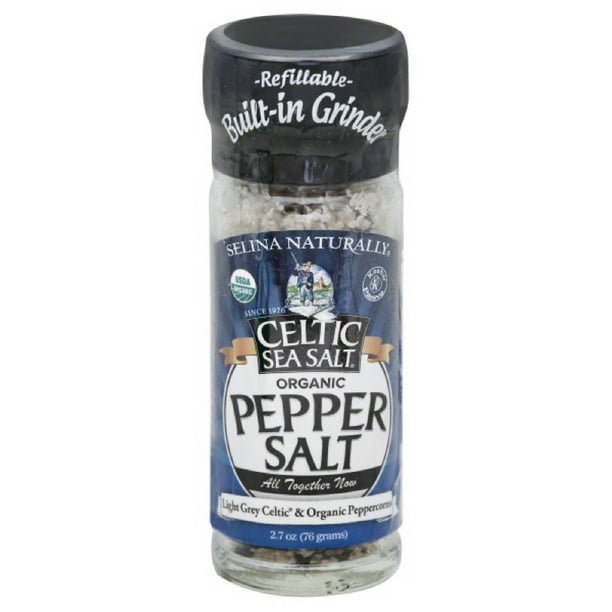 Celtic Sea Salt Peppercorn Salt Grinder, 2.7 Oz