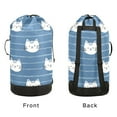thumbnail image 4 of RMDQTR Durable Large Laundry Backpack with Drawstring Closure Ideal for Laundry Trips,Travel&Camping Cat Face Seamless Pattern, 4 of 7