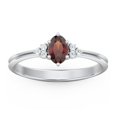 thumbnail image 2 of Birthstone Oval Ring with Shoulder Accents - Garnet (January), 2 of 5