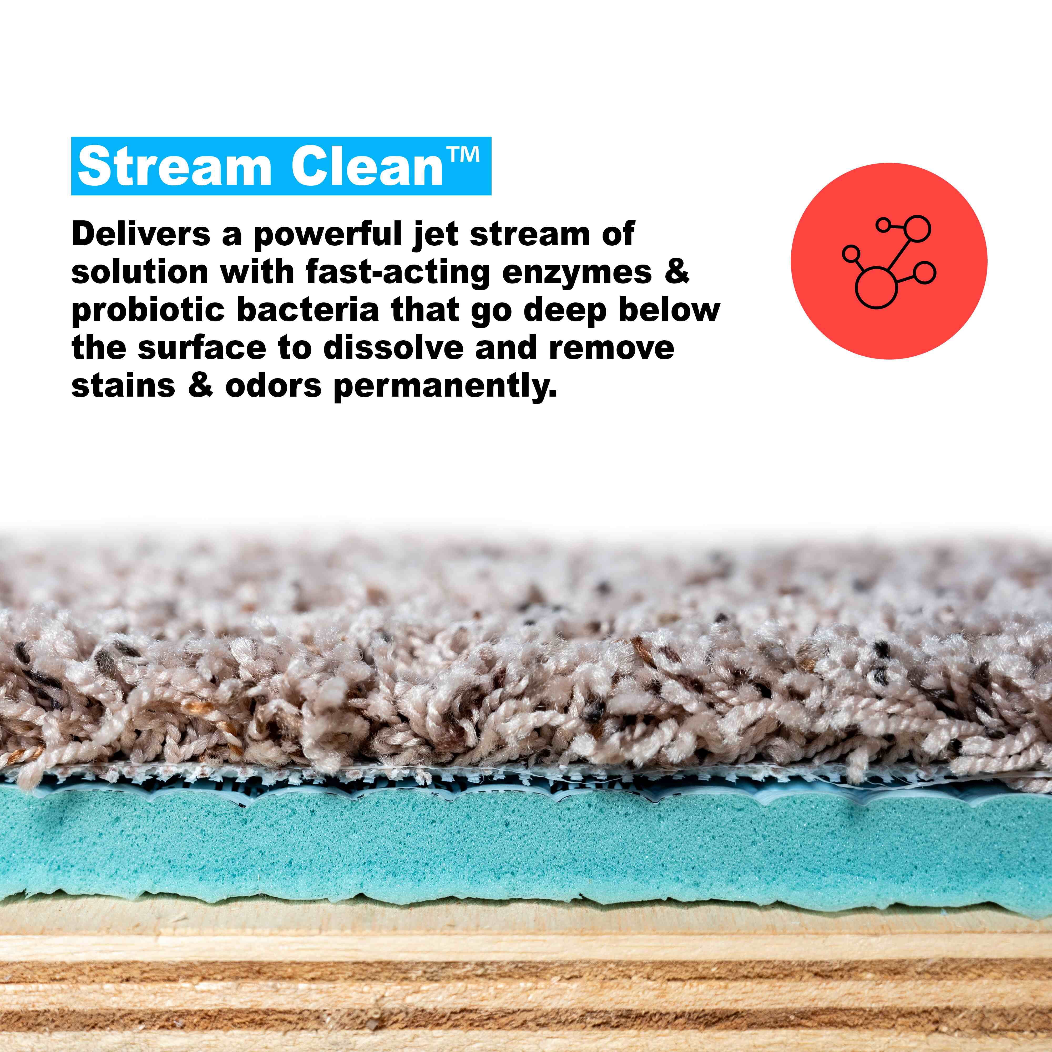 Urine Gone Stream Clean Heavy Duty Carpet Stain and Odor Eliminator for Dogs & Cats - 3-Pack, 72oz