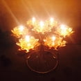 thumbnail image 4 of Lotus Carved Stand Rank Ghee Lamp Holder Home Decor Ornaments, 4 of 8