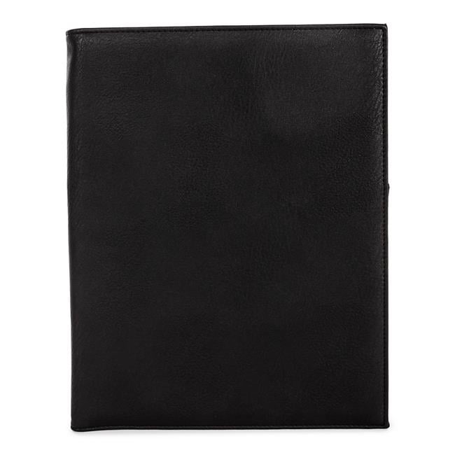 Bond Street WRC5042BS-BLACK Faux Leather Padfolio & Notepad, Black
