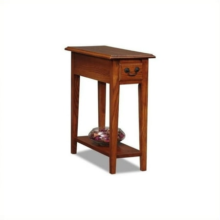 Bowery Hill Chairside End Table in Medium Oak (Best Finish For Oak Table)