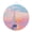 Pink, Blue, Orange, variant on Round Welcome Sign, Ocean Coastal Metal Wall Art Hanging Decoration, Sunset Abstract Art Nautical Beach Circlar Iron Sign Wall Decor for Front Door Home Porch Office Gifts, 6x6 In