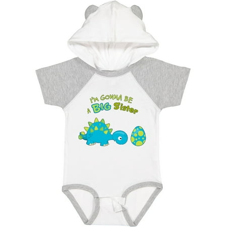 

Inktastic Happy Dinosaur Future Big Sister Gift Baby Girl Bodysuit
