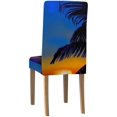 thumbnail image 2 of Funda protectora para silla ABPHQTO con diseño de palmera puesta de sol Juego de 1, 2 of 4