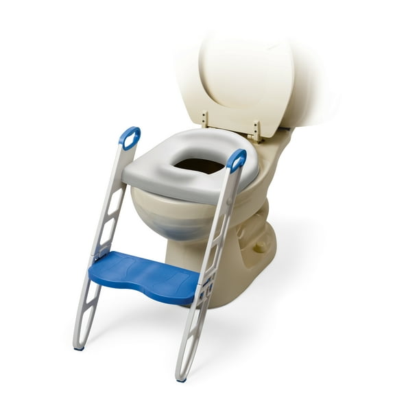 Mommy's Helper Padded Potty Seat with built in ladder non-slip step stool; Cushie Step Up Potty Seat