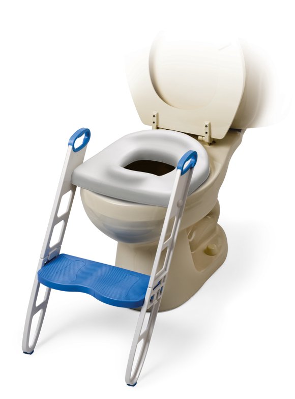 Mommy's Helper Padded Potty Seat with built in ladder non-slip step stool; Cushie Step Up Potty Seat