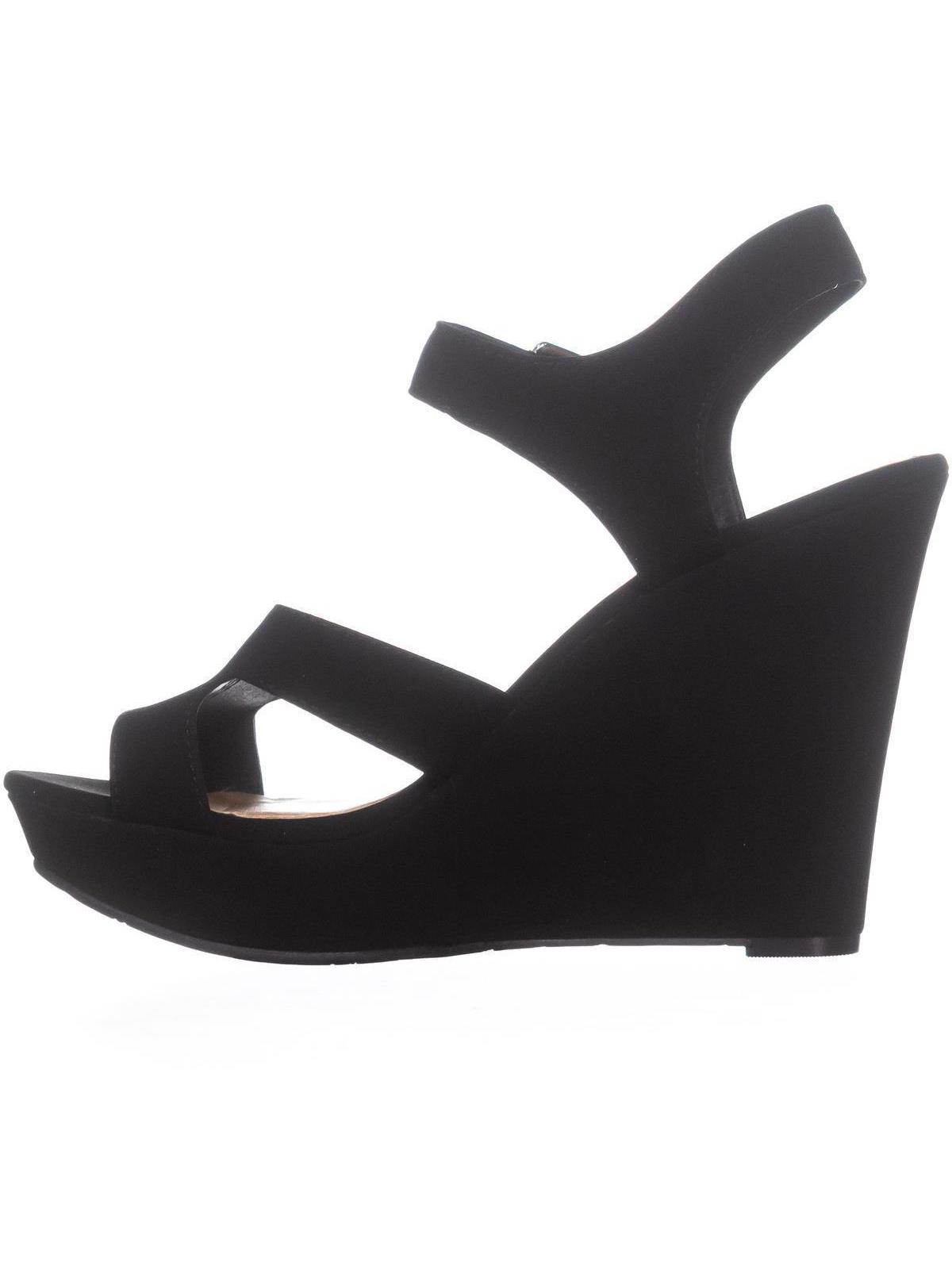 Womens AR35 Rochelle Ankle Strap Wedge Sandals, Black - image 3 of 5