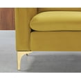 thumbnail image 4 of Uspridefurniture Buchholz 54.7'' Velvet Square Arm Loveseat,Yellow, 4 of 5