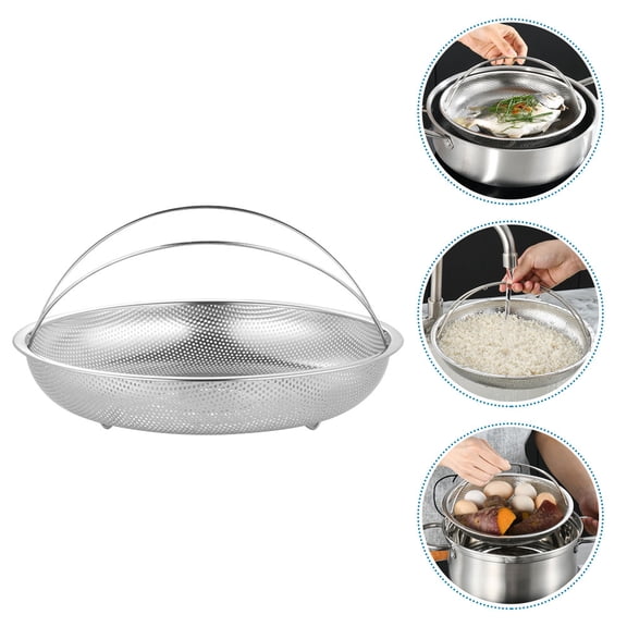 Luxshiny Stainless Steel Rice Steamer with Multi-Functional Design for Efficient Cooking, 1 Piece