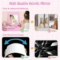 thumbnail image 3 of GLACER Kids Vanity with Flip Top Mirror, 2 in 1 Vanity Table and Chair Set with Shatterproof Acrylic Mirror, Hidden Storage Space,  Makeup Dressing Table for Bedroom, Gifts for Girls, 3 of 9
