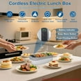 thumbnail image 2 of Cordless Electric Lunch Box for Adults, 14000 mA Rechargeable Self Heating Lunch Box, 1L Protable Food Lunch Warmer for Office Work, Car, Travel, Picnic & Outdoor, 2 of 9