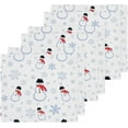 thumbnail image 3 of SKYSONIC Christmas Snowman Cotton Washcloths Set of 4, Highly Absorbent Soft Fingertip Towel for Bathroom, Gym, Hotel and Spa, 12 x 12 Inch, 3 of 7