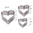 thumbnail image 6 of Heart Cookie Cutter Set - 3 Piece Biscuit Cutter, Pastry Donut Doughnut Cutter Set/Heart Shape Cookie Cutters Baking/Metal Heart Cake Molds Valentine's Day, 6 of 6
