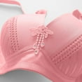 thumbnail image 6 of Otvok Womens Comfortable Soft Striped Lace Solid Color Underwear Plus Size Bra Buckle Bra, 6 of 6